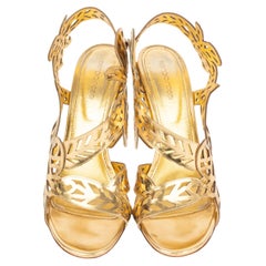 Sergio Rossi, tacchi a spillo in pelle dorata