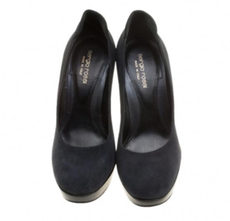 Escarpins compensés Sergio Rossi gris, taille 37 Pour femmes en vente