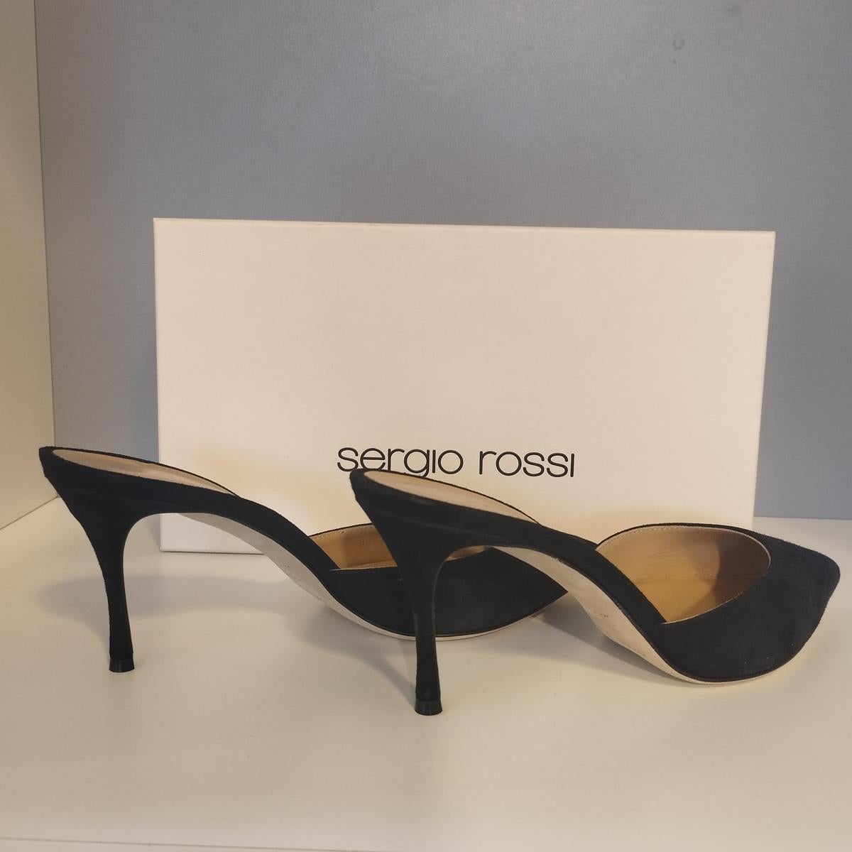 Black Sergio Rossi Jewel Sabot IT 38 For Sale