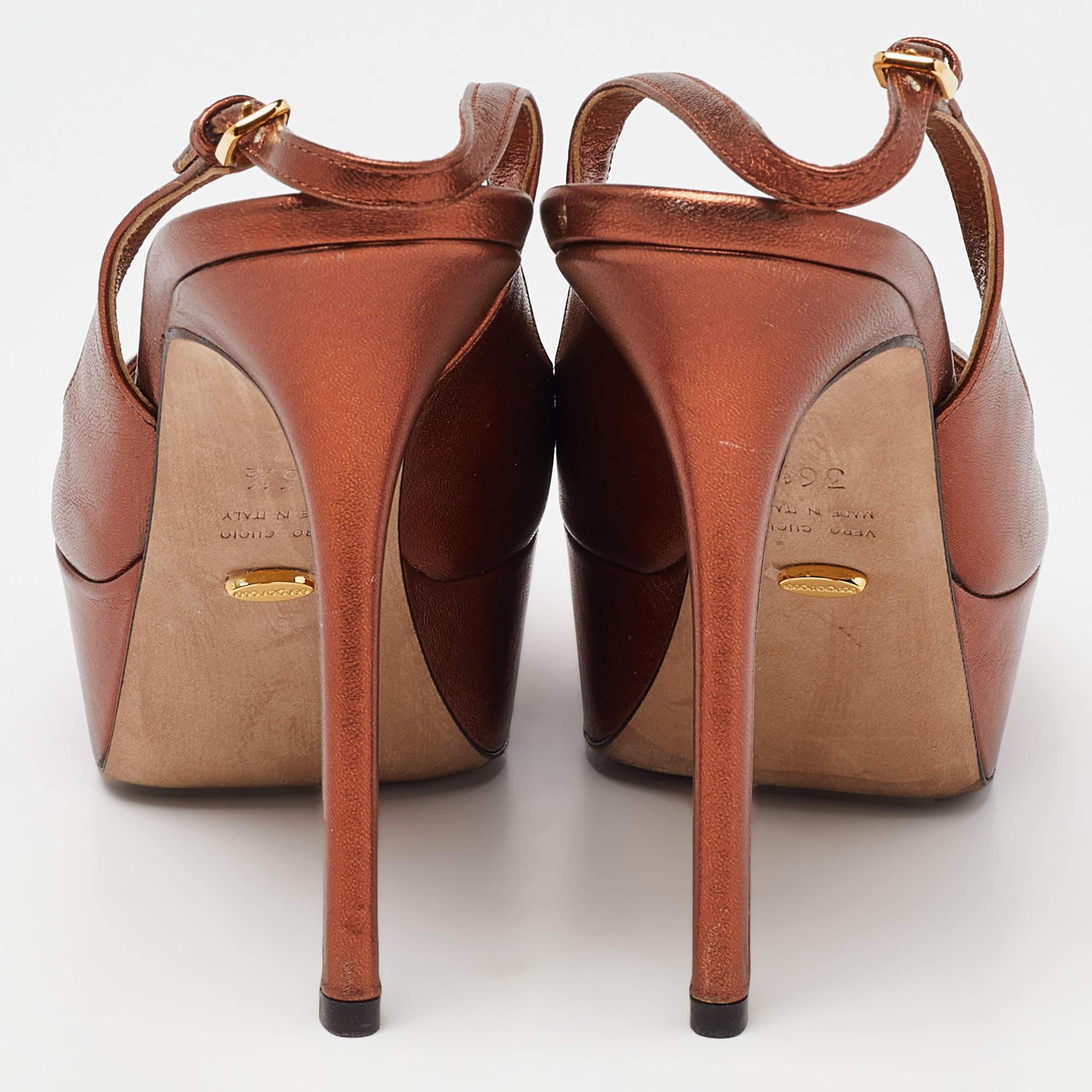 Sergio Rossi - Sandales à talons compensés à bout ouvert en cuir, taille 36,5 Pour femmes en vente