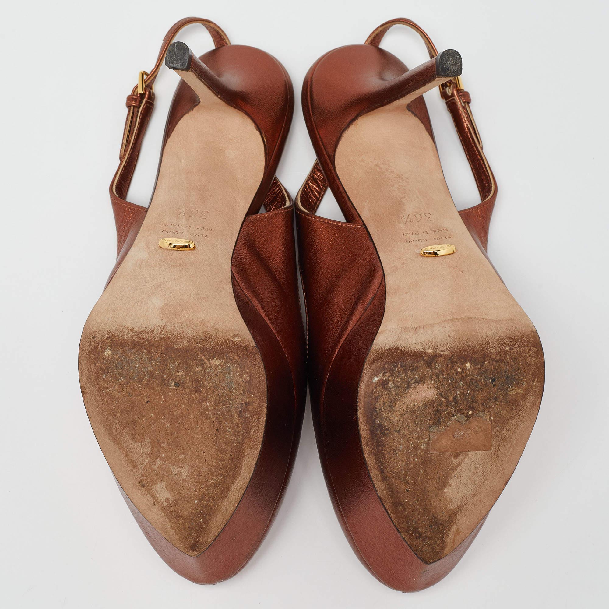 Sergio Rossi - Sandales à talons compensés à bout ouvert en cuir, taille 36,5 en vente 1