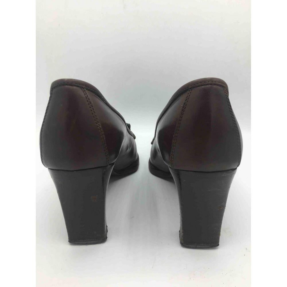 Sergio Rossi Leather Heels in Brown  In Good Condition For Sale In Carnate, IT