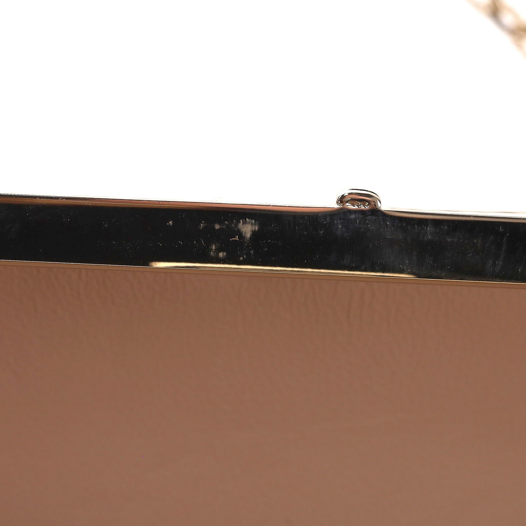 Sergio Rossi Lizard Skin Clutch Bag With Chain Strap For Sale 5