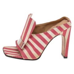Sergio Rossi Multicolor Striped Fabric Slide Sandals Size 36 Sergio Rossi Multicolor Striped Fabric Slide Sandals Size 36