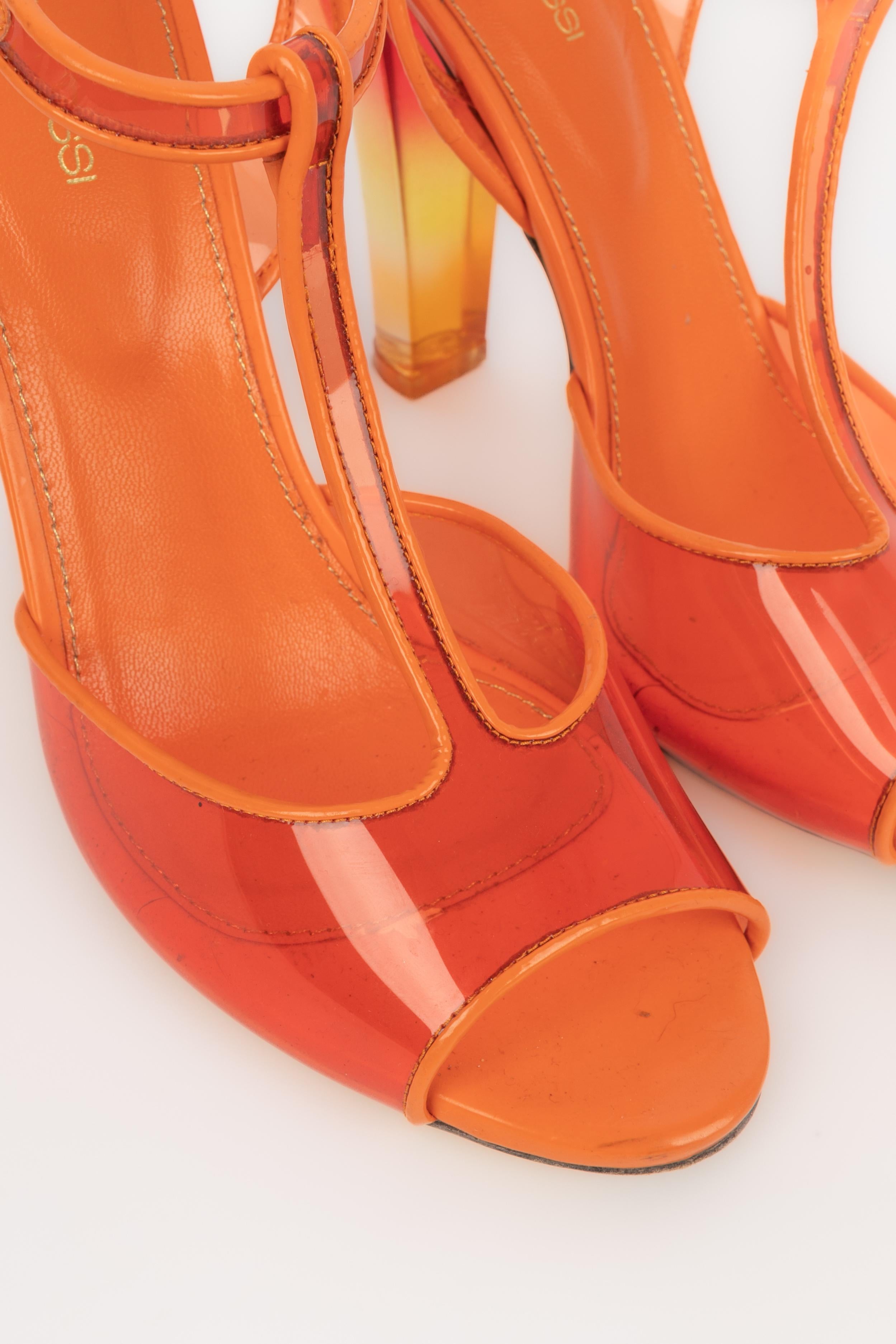 Sergio Rossi - talons aiguilles orange en vente 5