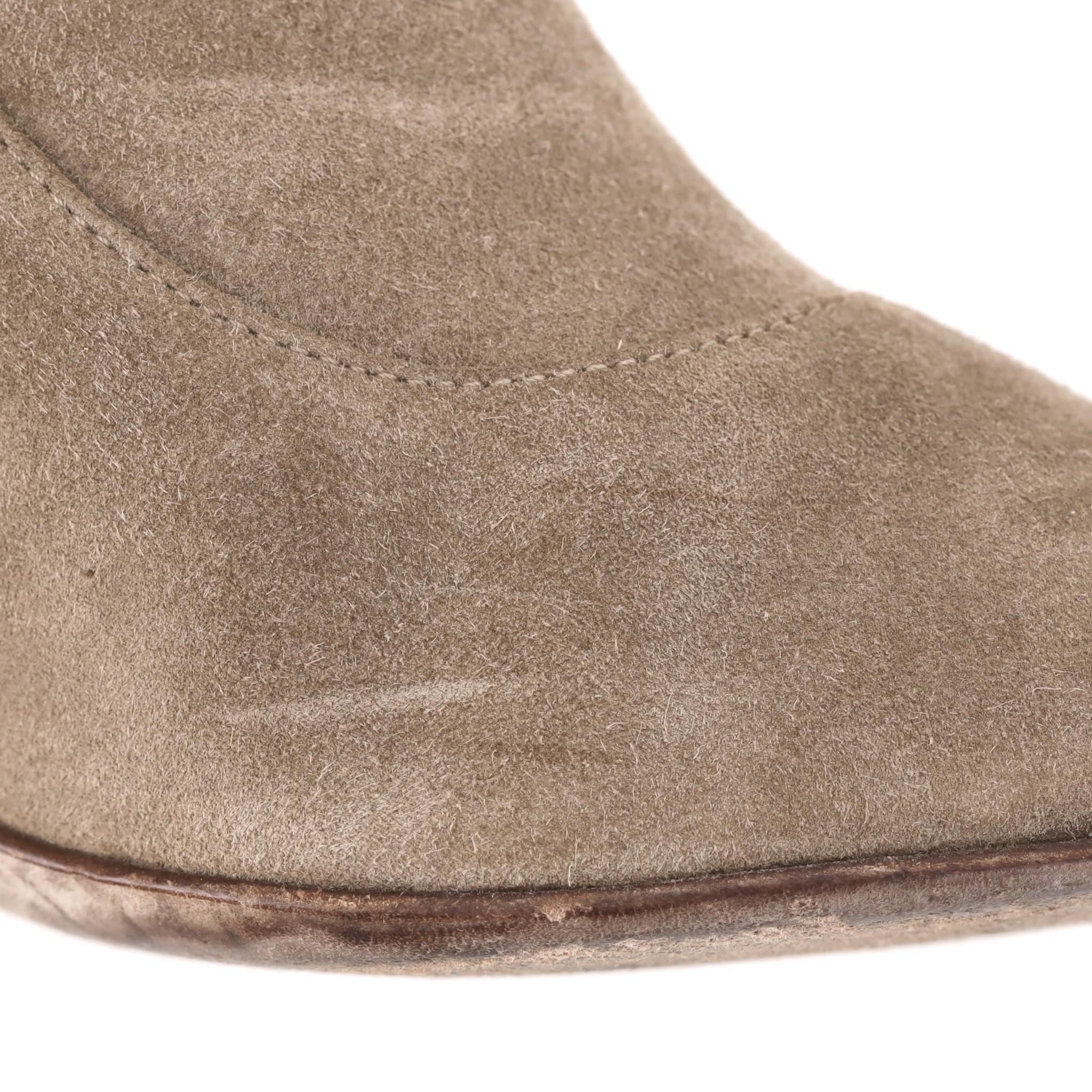 Sergio Rossi Over-The-Knee Suede Boots For Sale 4