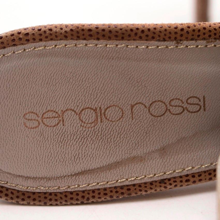Sergio Rossi Peeptoe Platform Sandals - Size EU 37.5 For Sale 1