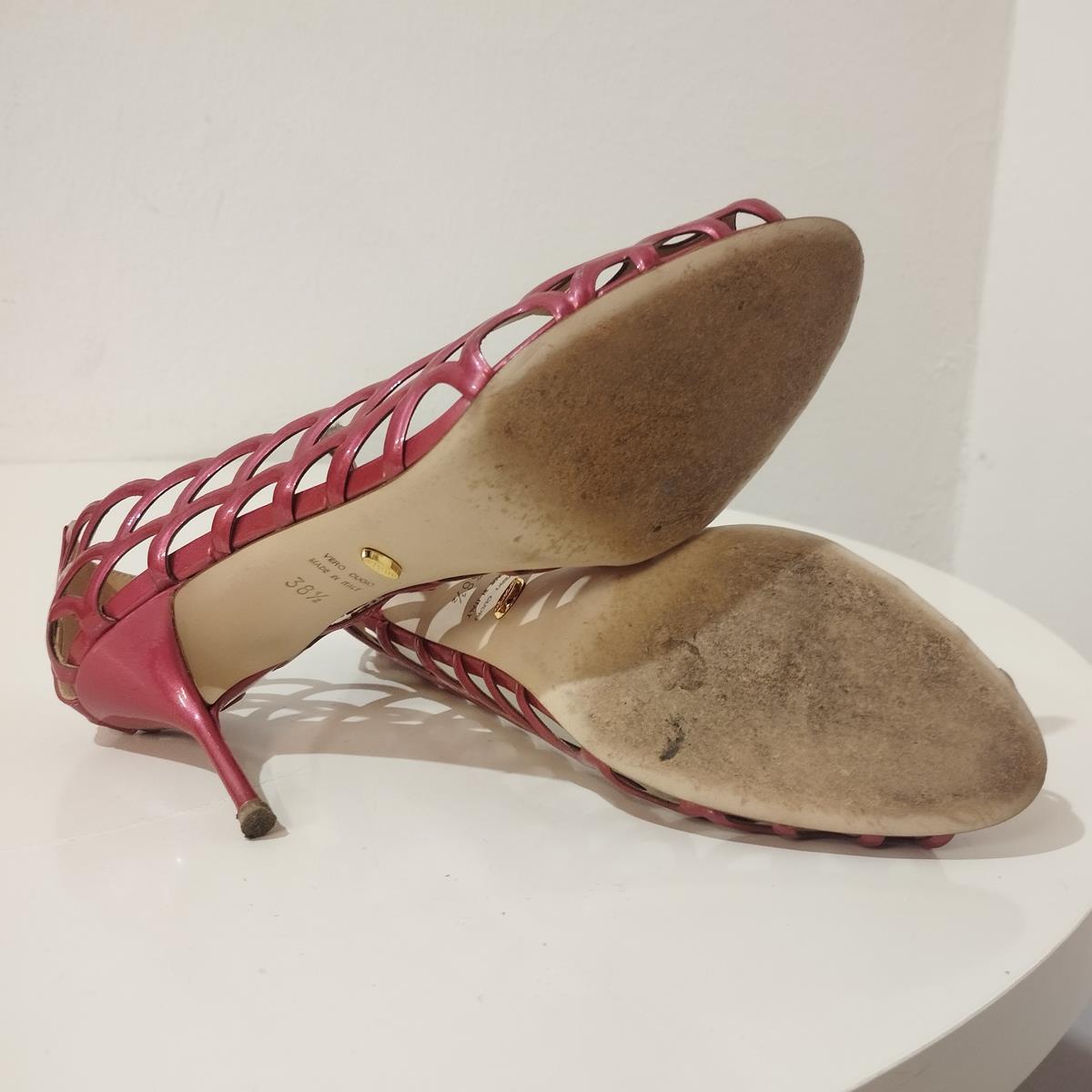 Sergio Rossi Perforated Open Toe IT 38, 5 For Sale 3