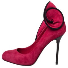 Sergio Rossi Pink Suede Swirl Pumps Size 38