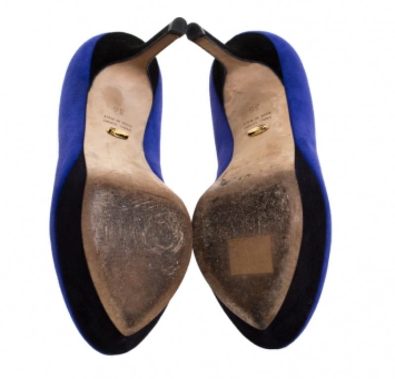 Sergio Rossi Lila Wildleder Cachet Plateau Pumps Größe 36 im Zustand „Gut“ im Angebot in Dubai, Al Qouz 2