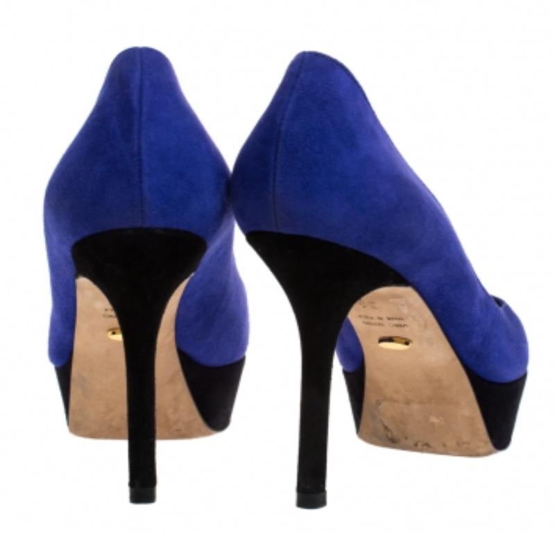 Sergio Rossi Lila Wildleder Cachet Plateau Pumps Größe 36 Damen im Angebot