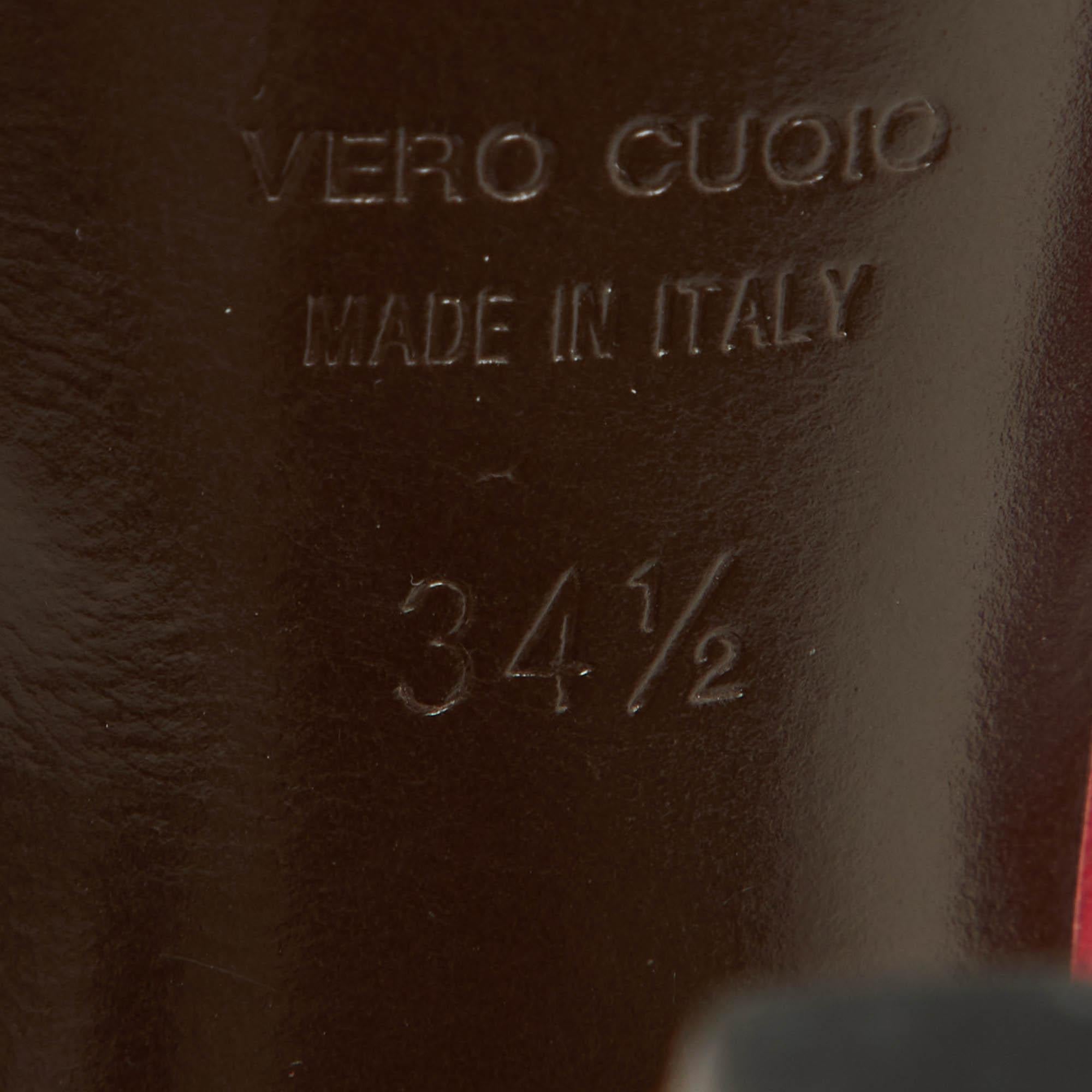 Sergio Rossi Sandali con cinturino alla caviglia in raso rosso misura 34,5 in vendita 3