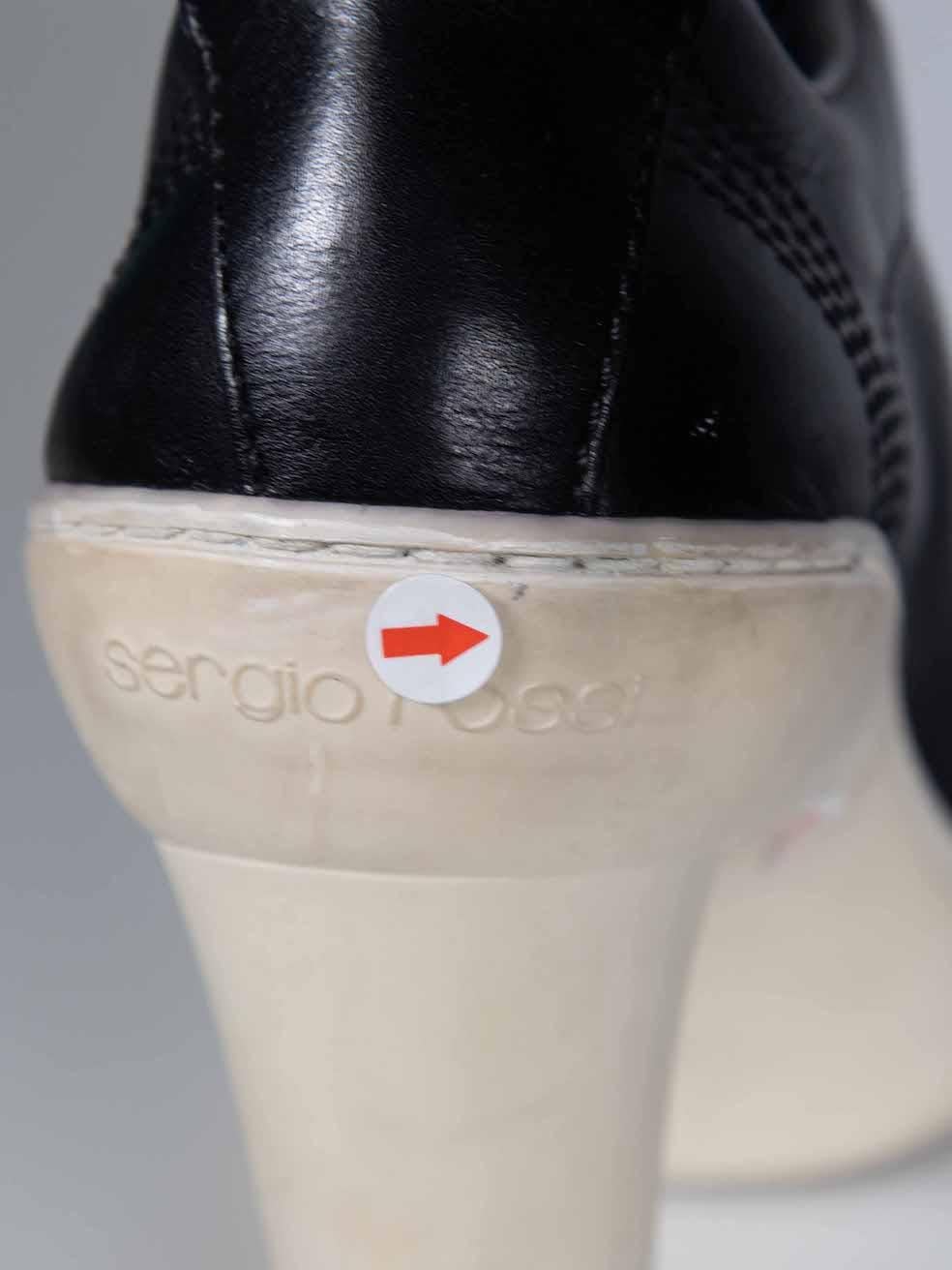 Sergio Rossi Sergio Rossi x Puma Black Leather High Heeled Trainers Size IT 38 2