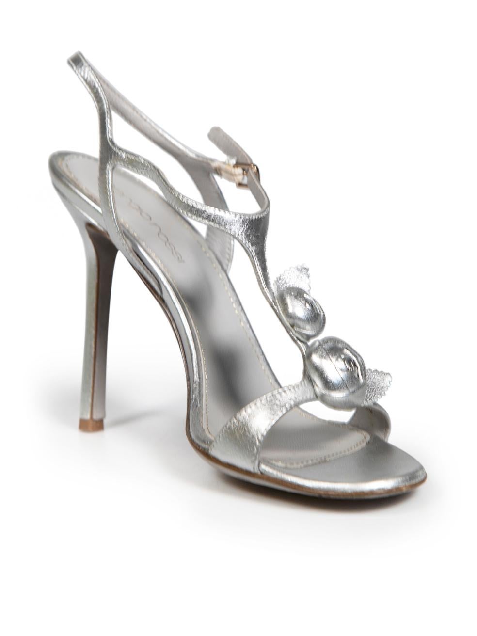 CONDITION is Good. Minor wear to heels is evident. Light wear to the leather uppers and insoles with some general abrasion seen throughout. Mild abrasion is also found through the outsoles on this used Sergio Rossi designer resale item. Comes in