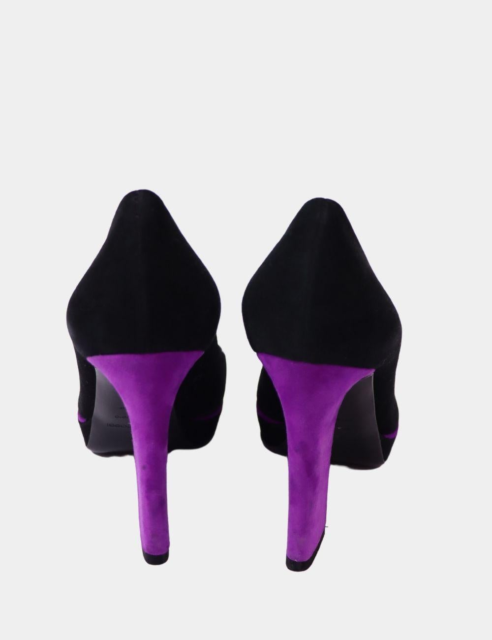 Sergio Rossi Suede Pumps Size EU 38 In Good Condition In Amman, JO