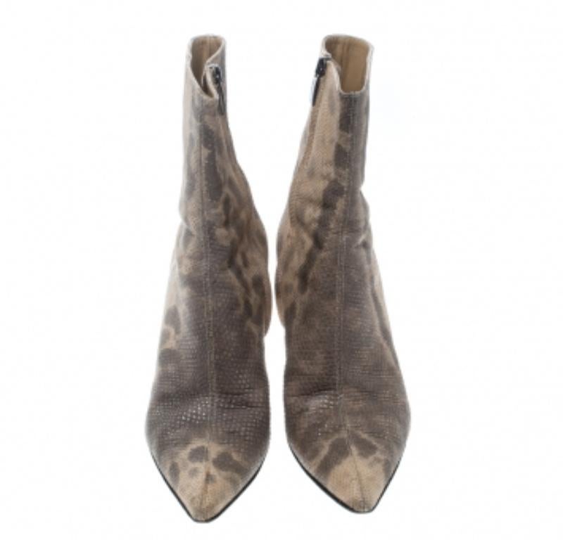 Sergio Rossi - Bottines à bout pointu Karung bicolores, taille 38 en vente 1