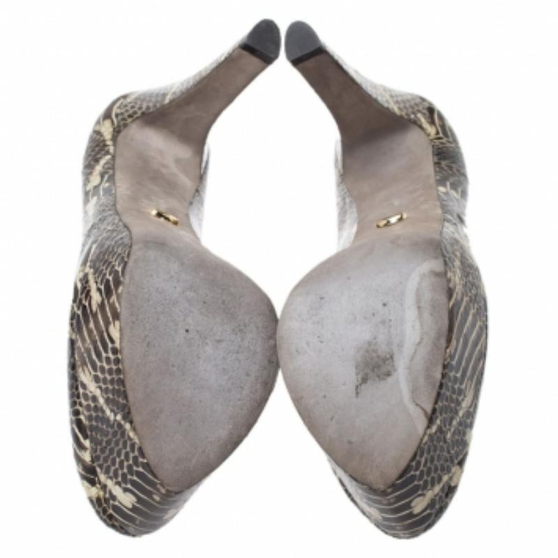 Sergio Rossi - Piattaforma Watersnake Taglia 38 in vendita 1
