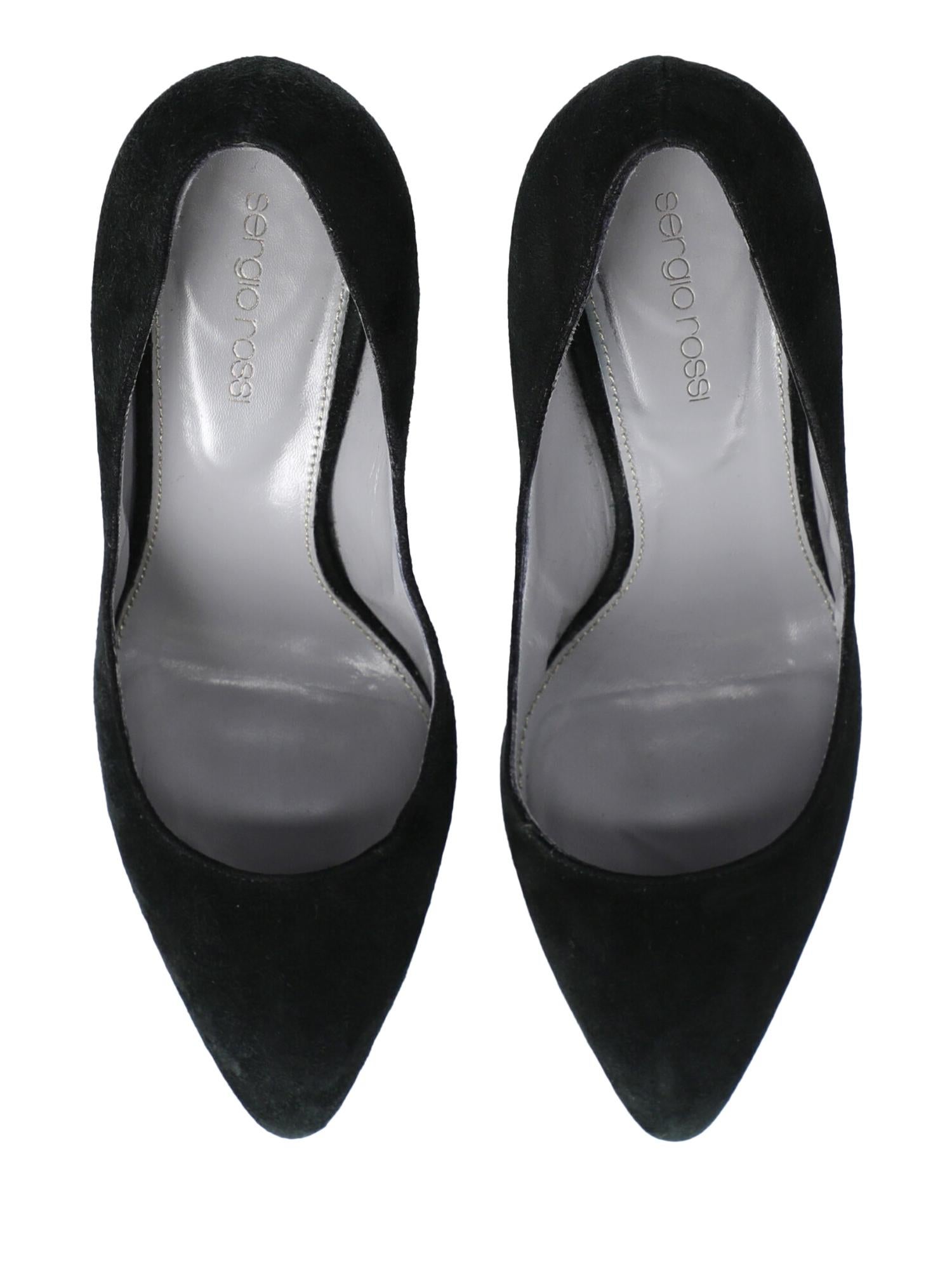 Sergio Rossi Woman Pumps Black Leather IT 39 For Sale 2