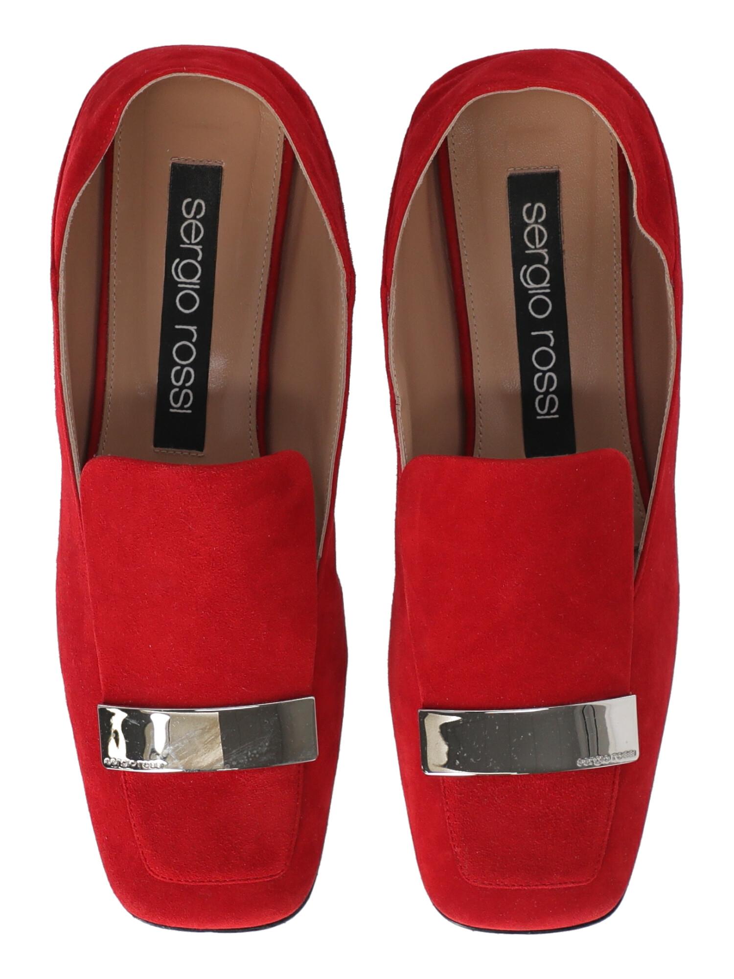 Sergio Rossi Women  Ballet flats Red Leather IT 38 For Sale 2