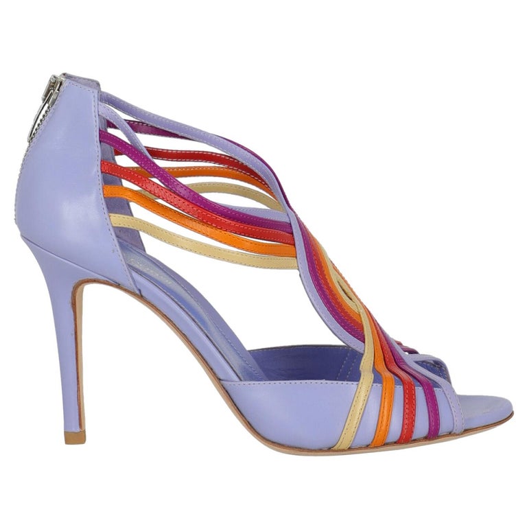 Cater Verhuizer Nietje Sergio Rossi Women Sandals Purple, Red, Yellow Leather EU 38 For Sale at  1stDibs
