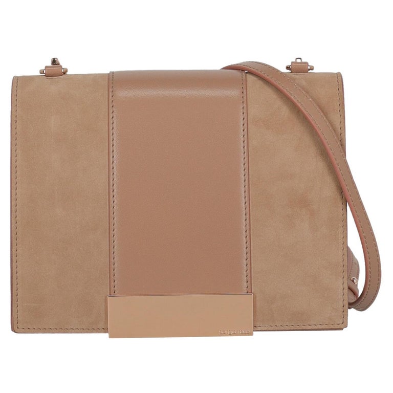 Sergio Rossi Women Shoulder bags Beige Leather For Sale at 1stDibs