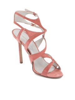 Sergio Rossi Women's Pink Suede Heeled Sandals