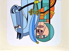 Horse and Rider - Screenprint by Sergio Ruffolo - 1974