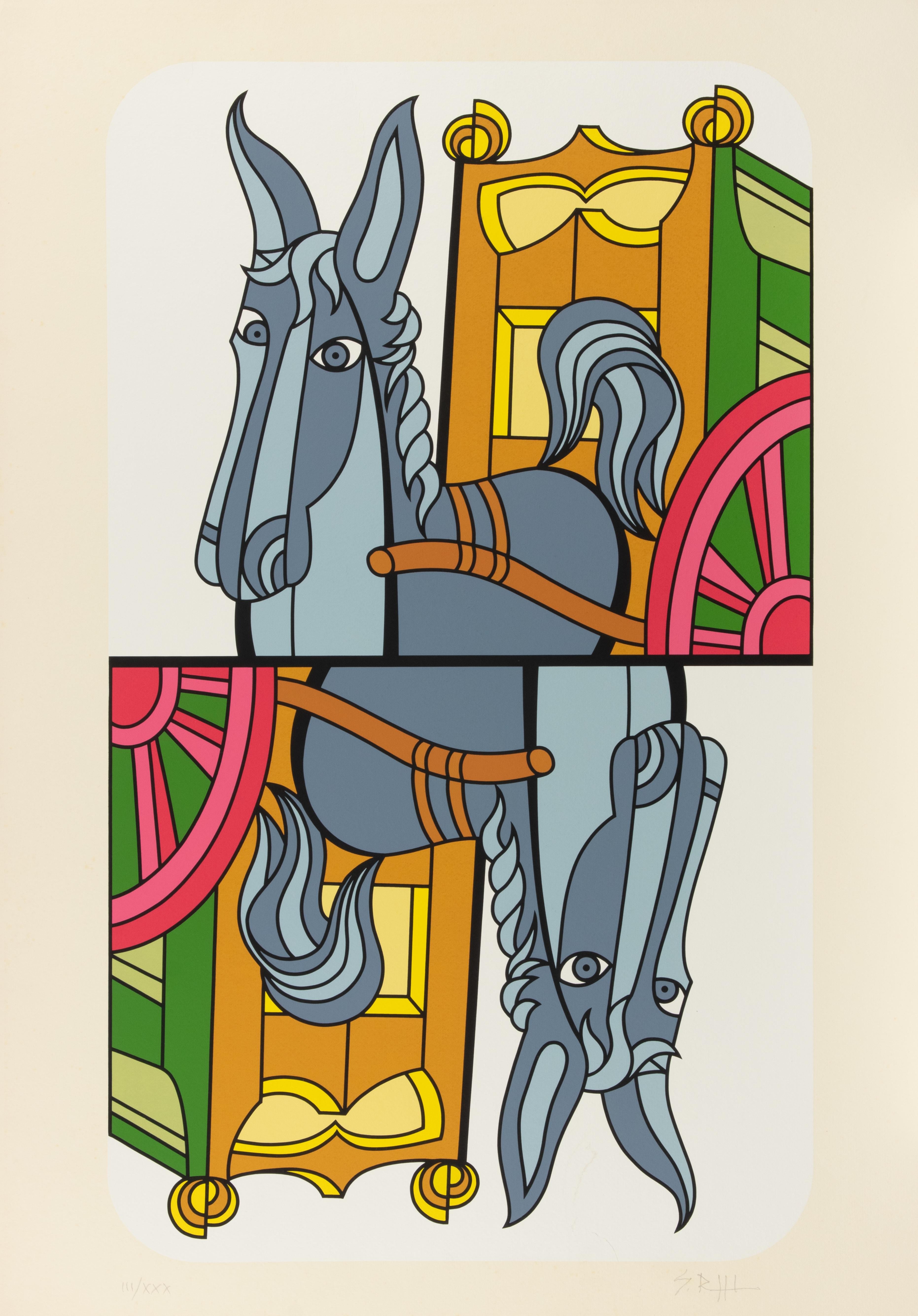 Horse - Screenprint by Sergio Ruffolo - 1970s