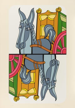 Pferd - Siebdruck von Sergio Ruffolo - 1970er Jahre