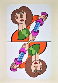 Page of Swords - Screenprint by Sergio Ruffolo - 1970s