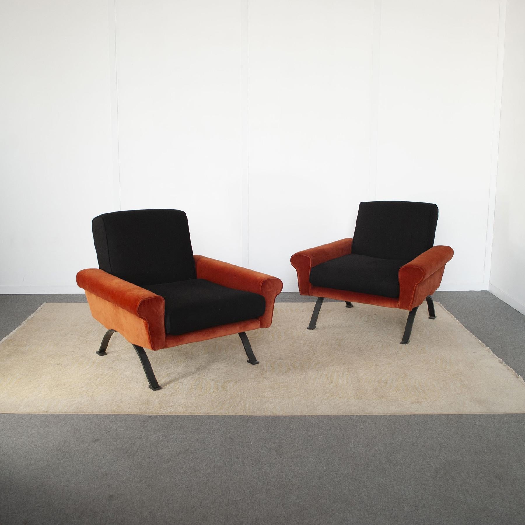 Sergio Saporiti armchairs 1960s. For Sale 3