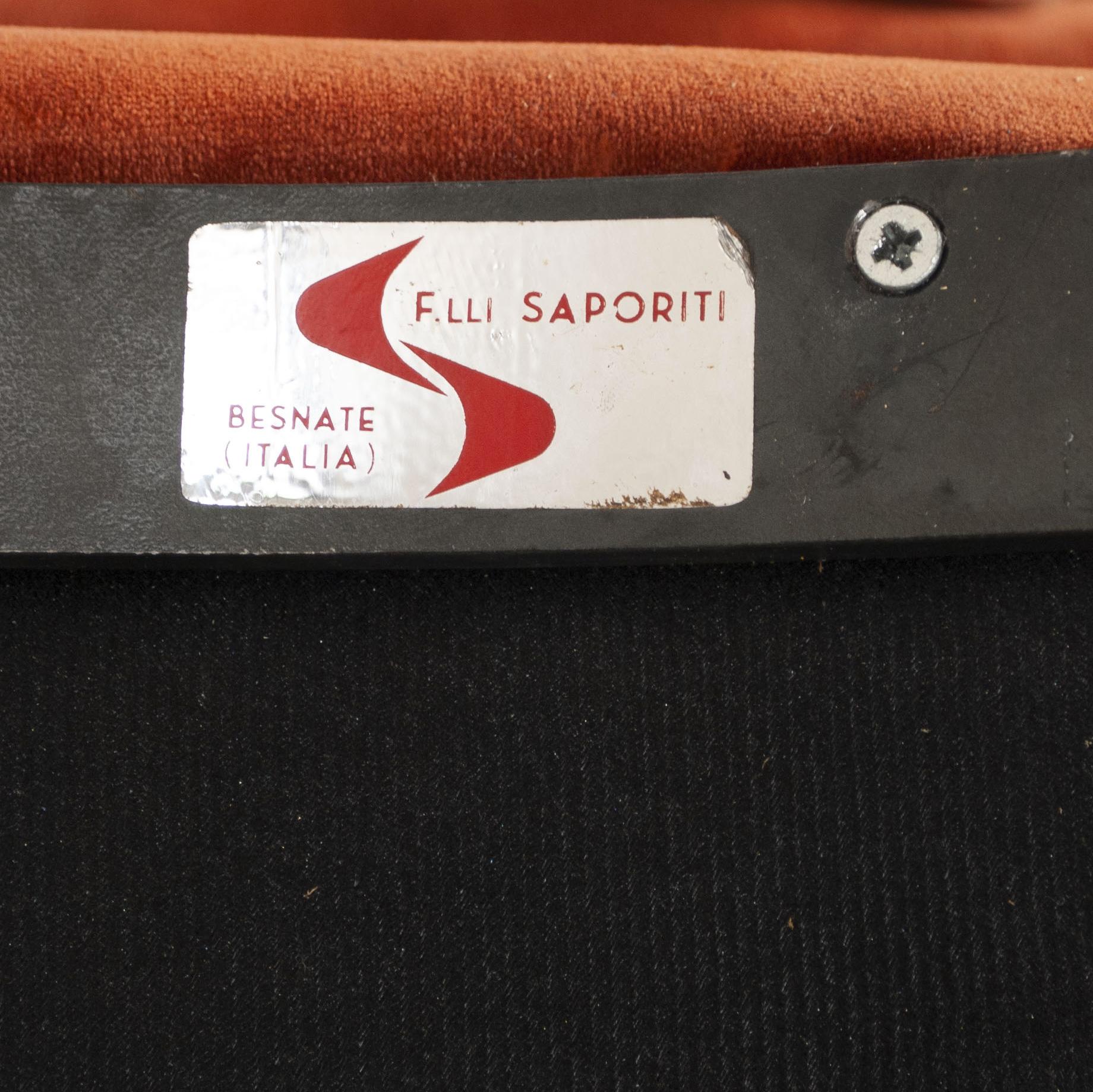Sergio Saporiti armchairs 1960s. For Sale 2