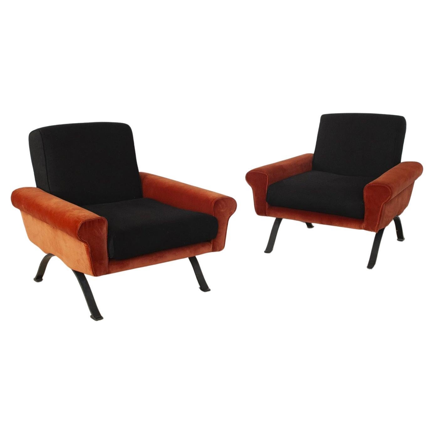 Sergio Saporiti armchairs 1960s. For Sale