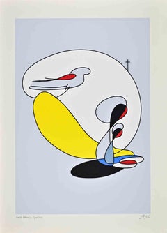 Composition abstraite - Sérigraphie de Sergio Sonero - 1970