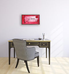 Happy Landscape 1 - Red Contemporary Abstract Figurative Original Artwork