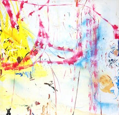 Peinture acrylique d'inspiration céleste et expressionniste abstraite de Sergio Vizcarra