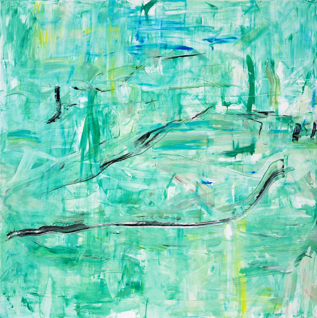 Sergio Vizcarra Abstract Painting - Green Lake