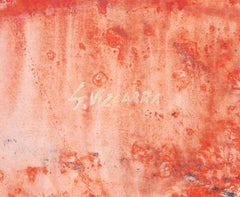 Sans titre, peinture acrylique expressionniste abstraite de Sergio Vizcarra