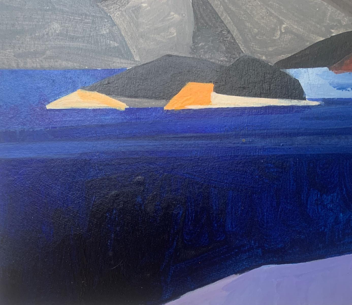 Paysage abstrait contemporain à l'acrylique sur carton de l'artiste polonais Sergiusz Powalka. La peinture est inspirée d'une vue de l'un des étangs des Tatras. 

SERGIUSZ POWALKA (né en 1986)
Diplômé du lycée d'art de Lublins et de la faculté de