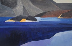 Great Caterpillar Pond. Abstract landscape, Acrylic Painting, Tatra Mountains
