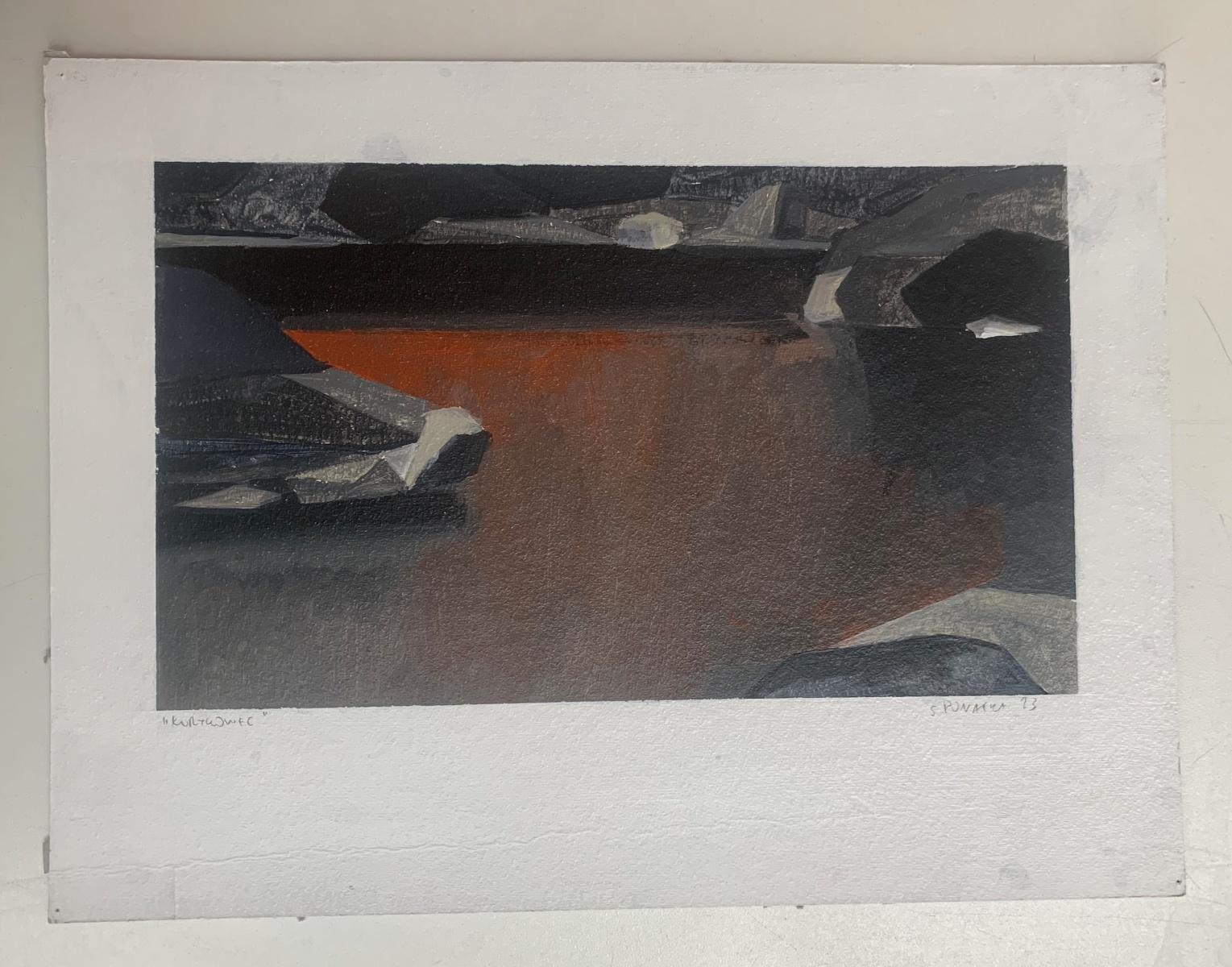 Kurtkowiec. Paesaggio astratto, Pittura acrilica, Monti Tatra, Arte polacca - Painting di Sergiusz Powałka
