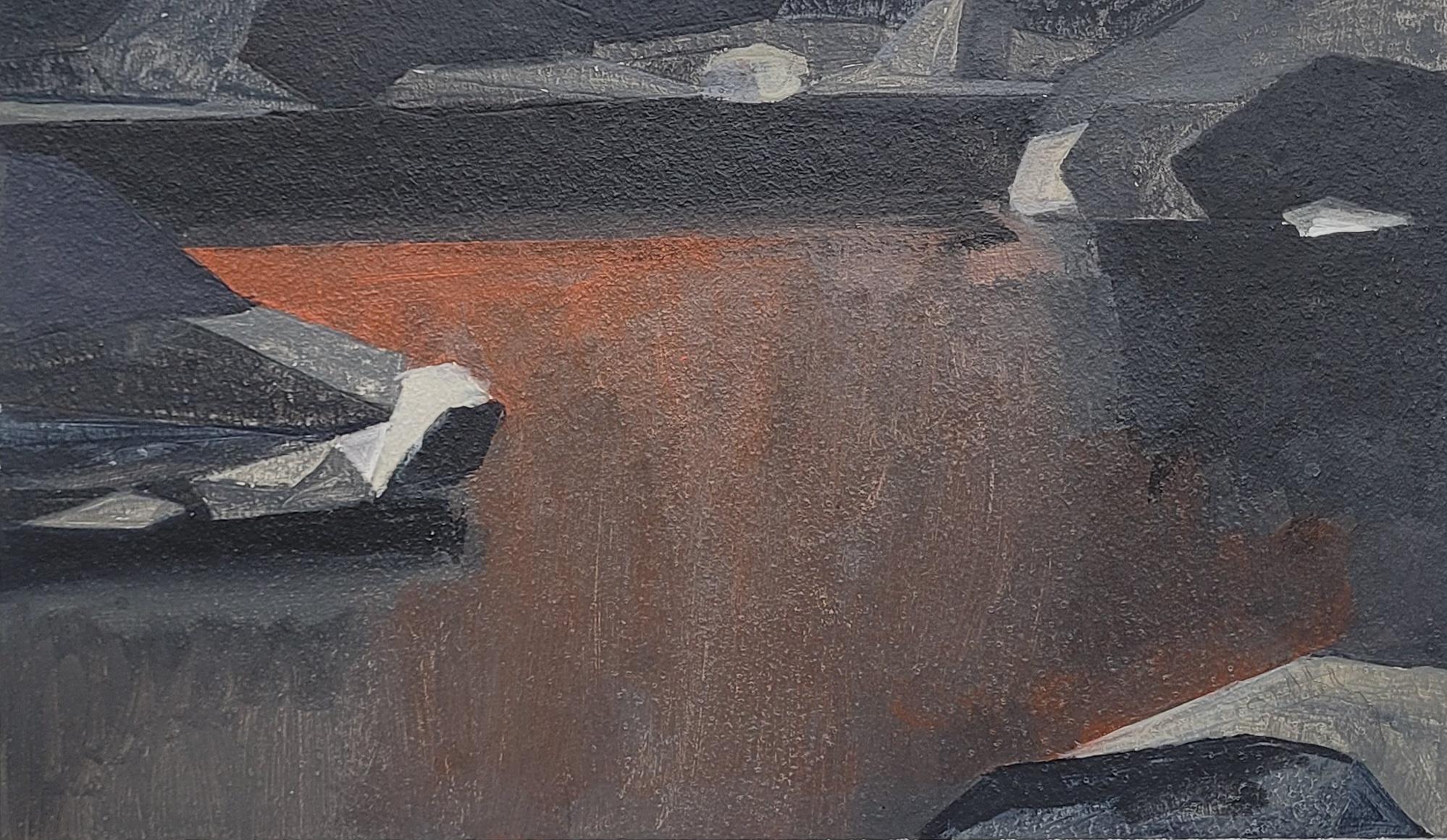 Landscape Painting di Sergiusz Powałka - Kurtkowiec. Paesaggio astratto, Pittura acrilica, Monti Tatra, Arte polacca