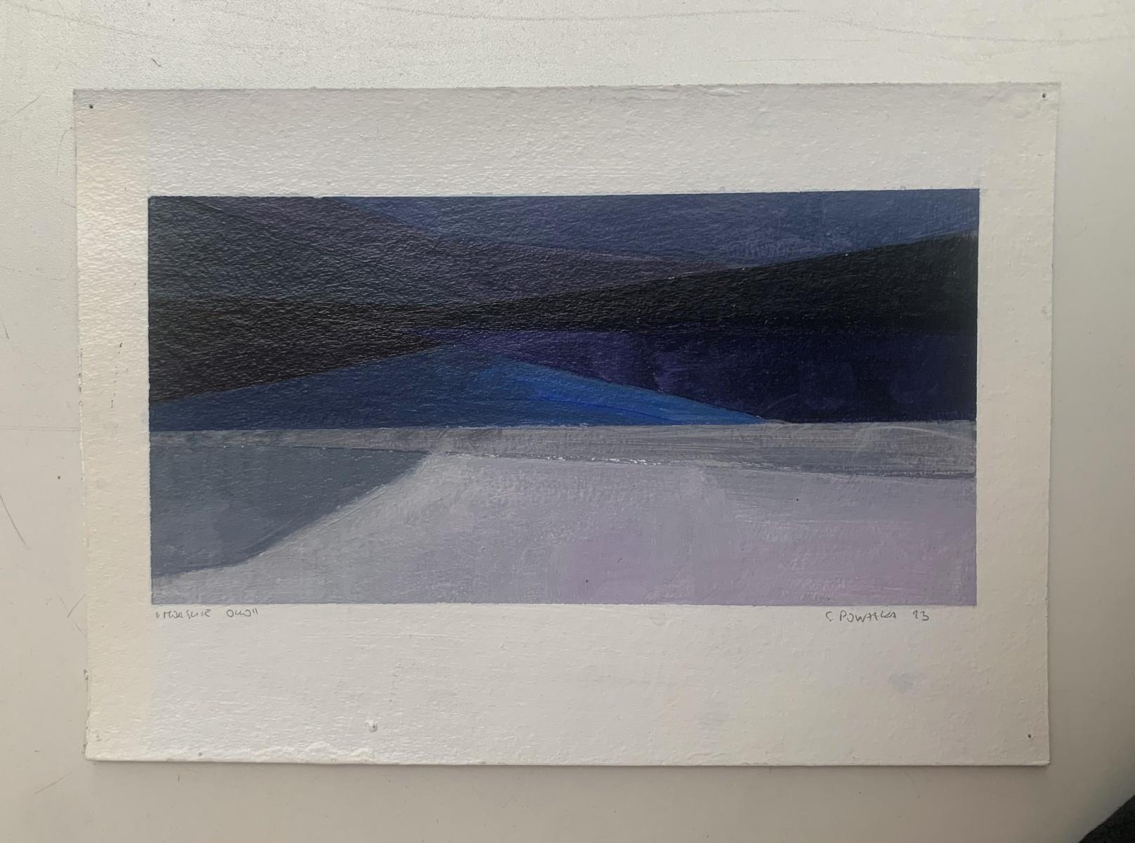Morskie Oko. Paysage abstrait, peinture acrylique, montagnes de Tatra, art polonais - Painting de Sergiusz Powałka