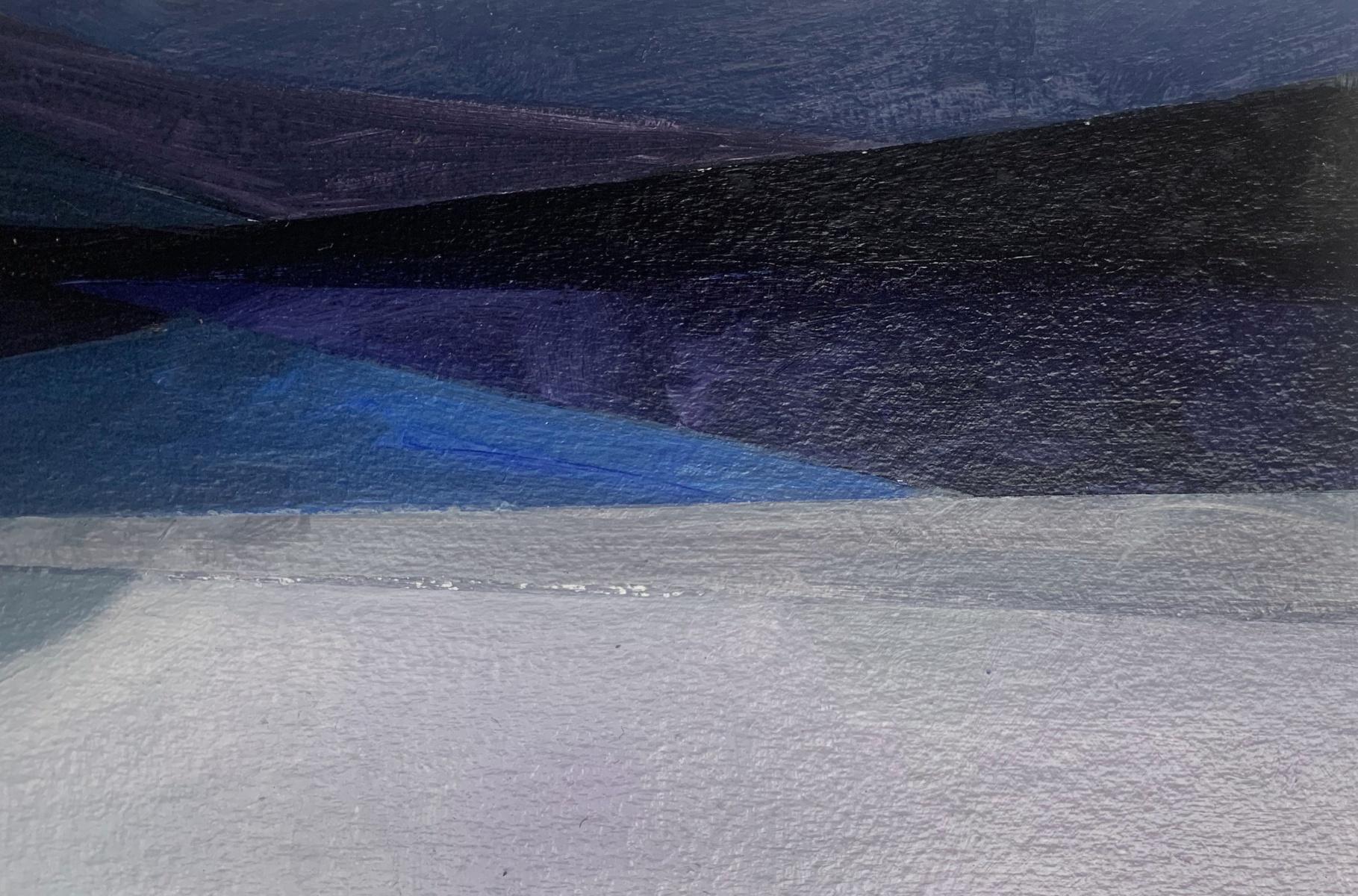 Morskie Oko. Paysage abstrait, peinture acrylique, montagnes de Tatra, art polonais - Noir Landscape Painting par Sergiusz Powałka
