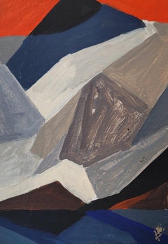 Esquisses de Tatra - Peinture acrylique, paysage abstrait, petite échelle