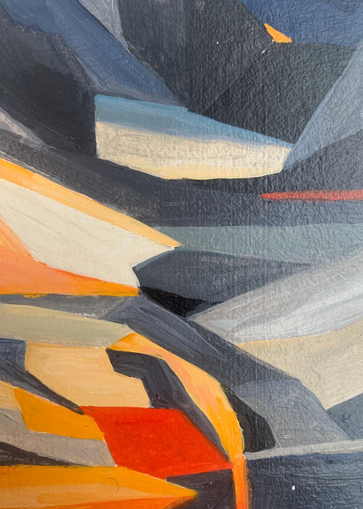 Wielki Furkotny Staw. Abstract landscape, Acrylic Painting, Tatra Mountains For Sale 1
