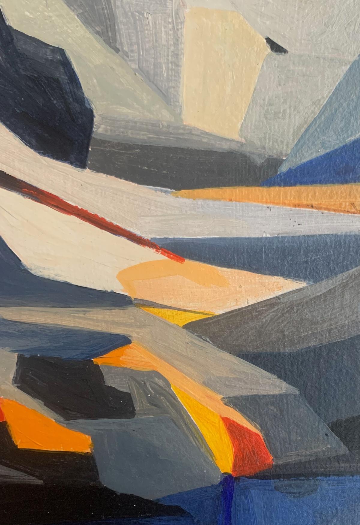 Wielki Furkotny Staw. Abstract landscape, Acrylic Painting, Tatra Mountains For Sale 2