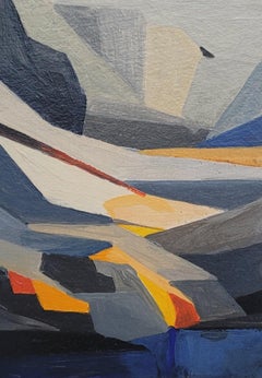 Wielki Furkotny Staw. Abstract landscape, Acrylic Painting, Tatra Mountains