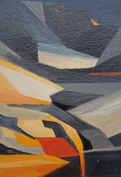 Wielki Furkotny Staw. Abstract landscape, Acrylic Painting, Tatra Mountains