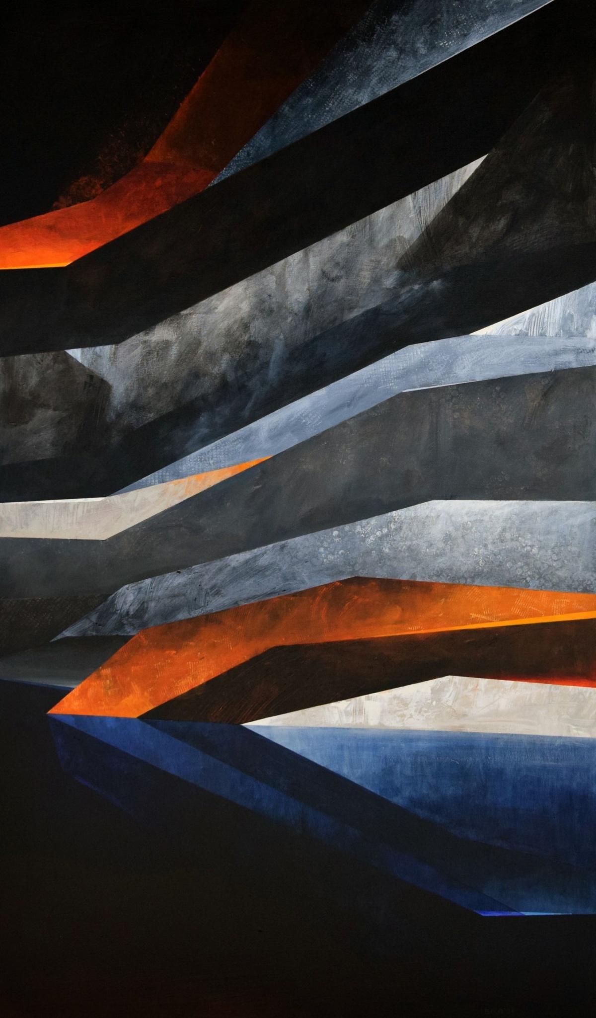 Wyni Wielki Furkotny Staw 14 - Gemälde, leuchtende Farben, abstrakte Landschaft